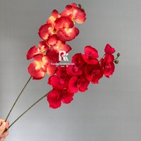 Fleur artificielle Phalaenopsis couleur Morandi 8, décoration florale pour mariage et salon