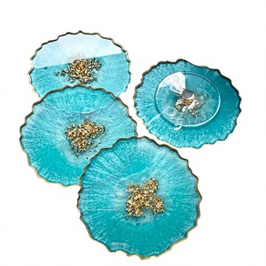 Resin Coffee <b>Coasters</b> – Decorative and Functional Design Artisan Resin <b>Coaster</b> <b>Set</b> – Premium Handmade Gift Idea - Product Image 6
