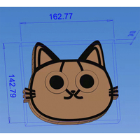 Machine à pâtisserie professionnelle, machine à crêpes en forme de chat, machine à gaufres en forme de dessin animé 3D