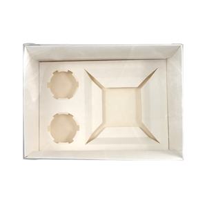 XJH <span class=keywords><strong>2</strong></span> lubang kotak Bento Cupcake dengan tutup bening kotak roti kemasan kue kotak Bento cangkir Muffin untuk pesta ulang tahun - Product Image 4