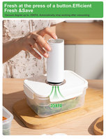 Conteneur alimentaire sous vide en plastique authentique et sûr pour les aliments, avec couvercle hermétique, 3 tailles, réutilisable pour la cuisine et le stockage alimentaire commercial