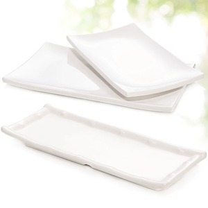 <span class=keywords><strong>Vajilla</strong></span> Rectangular Blanca de Estilo Occidental para Postres, Sushi y Pasteles, Diseño Minimalista, Económica y Popular - Product Image 2