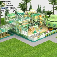 Équipement de terrain de jeux intérieur sur le thème de l'aviation, avec glissoire spirale, piscine à balles et bac à sable en forme de vaisseau spatial UFO |   OEM&ODM FEC