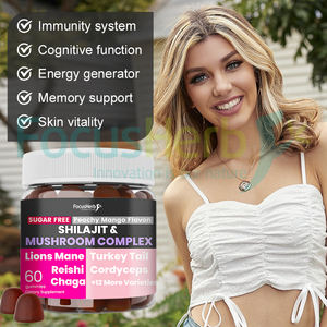 FocusHerb Marque Privée Personnalisée Gommes de Shilajit aux Champignons Composés Biologiques Purs de l'Himalaya - Product Image 4