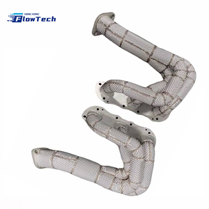 Colector de escape de alto rendimiento para Porsche 981 GTS Boxster S Cayman S 3.4L, acero inoxidable 304 con escudo térmico - Product Image 4