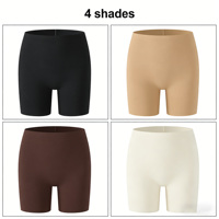 Shorts Moldeadores de Cintura Alta para Mujer, Finos, de Poliamida y Elastano, Sin Costuras, Levanta Glúteos, Tallas Grandes, Transpirables, para Ejercicio y Oficina