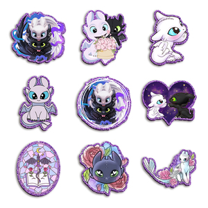 Catálogo de Adornos Acrílicos con Purpurina Personalizables: Dijes de Dragón de Dibujos Animados, Insignias de Resina Hunter, Cabujones de Resina Planos y Decoraciones Acrílicas con Purpurina - Product Image 1