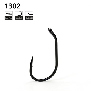 Anzuelos de pesca al por mayor sin púas de acero de alto carbono para atado de moscas Streamer y Stonefly, ultra afilados Wooly Bugger para pesca en agua salada - Product Image 5