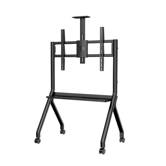 Heavy Duty Loading Weight 120Kg Vesa 940*600Mm Mobile 55 - 100 Inches Tv Cart for Office