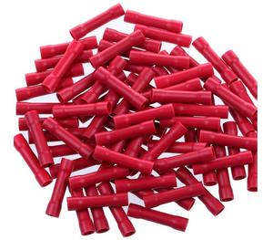 Đỏ Butt kết nối uốn 100pcs <span class=keywords><strong>22</strong></span>-16awg Butt kết nối hoàn toàn cách điện PVC dây Butt Splice kết nối, <span class=keywords><strong>22</strong></span>-16 đo - Product Image 3