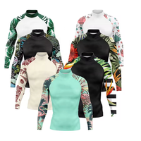 Conception No Gi Print Gym Tops Personnalisé Bjj Rash Guard Jiujitsu Rash Guard Ensemble pour Femme Homme