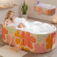 Baignoire ovale pour bain de glace pour athlètes adultes - Baignoire pliable en PVC portable pour spa à domicile, froid pour la relaxation, utilisation intérieure/extérieure