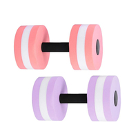 Haltères aquatiques, haltères pour exercices aquatiques, entraînements d'aérobic aquatique, 2 haltères en mousse portables, écologiques, pour hommes et femmes