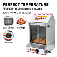 Vitrine chauffante pour hot-dogs JieYi, en acier inoxydable, pour frites, présentoir chauffant pour aliments, avec bouton manuel