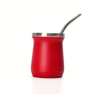 Vaso de Acero Inoxidable de 240 ml para Mate, con Cuerpo Curvo y Revestimiento Mate, Aislado, para Uso Diario - Product Image 1
