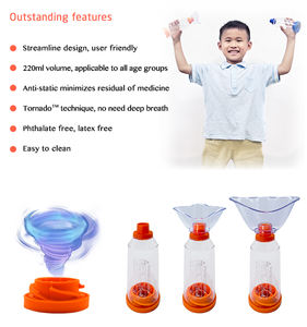 Masque pour enfant en silicone, dispositif jetable, entretoise pour l'asthme, inhalateur pour enfants, <span class=keywords><strong>valve</strong></span> pour l'asthme, maintien de la <span class=keywords><strong>chambre</strong></span> <span class=keywords><strong>d</strong></span>'aérosol, inhalateur - Product Image 6