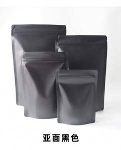 Sachets refermables en plastique recyclable noir mat avec fermeture éclair pour aliments pour animaux de compagnie, emballage souple, impression personnalisée - Product Image 4