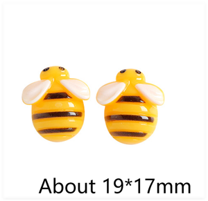mini diy handwerk fliegende harz honigbienen mit flügeln flachbett boden charme niedliche gartendekoration cartoon insekten tiere figurinen - Product Image 6