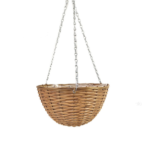 Panier suspendu rond en rotin tressé, écologique et durable, pour <span class=keywords><strong>pot</strong></span> <span class=keywords><strong>de</strong></span> fleurs et décoration <span class=keywords><strong>de</strong></span> jardin (vente en gros) - Product Image 4