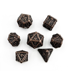 Pathfinder roleplaying trò chơi <span class=keywords><strong>7</strong></span> miếng đa diện tùy chỉnh đồng kim loại Xúc xắc đặt DND - Product Image 4