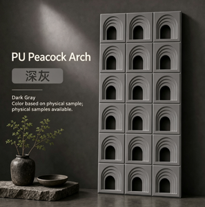 Panneau mural extérieur 3D moderne en PU, autocollant, imperméable, pour la décoration de cloisons intérieures domestiques - Product Image 2