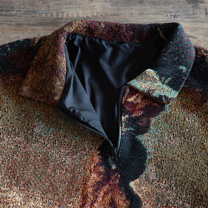 Chaqueta Personalizada ODM de Estilo Urbano, Tejido Jacquard, Gruesa, con Cuello en V, Cierre de Cremallera, Diseñ<span class=keywords><strong>o</strong></span> de Tela Teñida con Hilo - Product Image 3