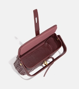 Bolso <span class=keywords><strong>de</strong></span> Mano Vintage para Mujer, Cadena <span class=keywords><strong>de</strong></span> Moda, Tejido a Mano, Textura Cruzada, Bolsos <span class=keywords><strong>de</strong></span> PU con Cremallera, Impermeables, <span class=keywords><strong>de</strong></span> <span class=keywords><strong>Cuero</strong></span> Vegano - Product Image 5