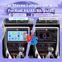 Autoradio Android 9 pouces avec écran tactile IPS, CarPlay, GPS, Bluetooth, WiFi pour Audi A4 A5 B8 S4 S5 2000-2009, unité centrale stéréo
