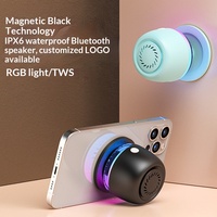 Haut-parleur magnétique étanche à succès avec support de téléphone, mini enceinte sans fil à basses puissantes, idéal pour un cadeau