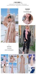 Abiti da <span class=keywords><strong>donna</strong></span> musulmani Cardigan lungo ricami di lusso con paillettes da esterno cappotti Kimono top primavera autunno Party Wear EL212 15% di sconto - Product Image 5