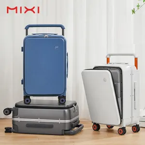 Mixi Designer Aluminium Koffers Trolley Carry Op Rollende Wielen Cabine Valise Smart Bagageset