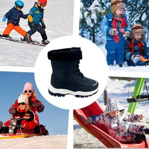 YL-25112 Bottes d'hiver pour enfants imperméables, chaudes et confortables, noires, <span class=keywords><strong>de</strong></span> mode, en gros, pour l'extérieur, unisexes - Product Image 6