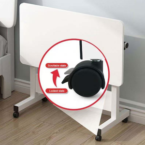 TALONGJ Factory-Direct Wooden Folding Mobile Computer <b>Desk</b> Height-Adjustable Floor Stand <b>Rotating</b> Laptop Bedside Home Use - Product Image 3