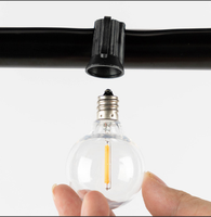 Guirlandes lumineuses LED G40 de 25 pieds, 50 pieds, 65 pieds, connectables, étanches, pour extérieur, avec prise US/EU