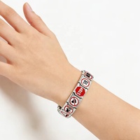 Etiquetas en inglés de fábrica: Charms italianos de acero inoxidable de 9 mm chapados en platino, de moda, para pulseras de charms y creación DIY
