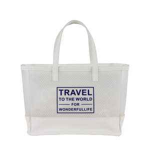 Bolsa de Playa Ligera de Diseño Personalizado para Mujer, con Logotipo, Cierre de Cremallera Reutilizable, Forro de Poliéster, para Compras de Verano - Product Image 3
