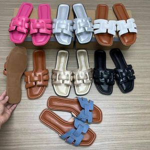 2024 mới giản dị của Phụ nữ dép phẳng cộng với kích thước 37-41 dép với nền tảng phong cách nối và ràng buộc thiết kế - Product Image 1