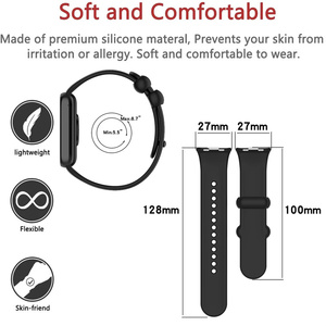 Adaptateur en métal, bracelet en silicone pour <span class=keywords><strong>Xiaomi</strong></span> <span class=keywords><strong>Mi</strong></span> <span class=keywords><strong>Band</strong></span> 8 Pro 10 Pro, bracelet pour Redmi Watch 6 <span class=keywords><strong>5</strong></span> 4 - Product Image 4