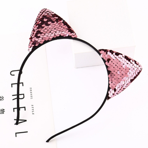 Yiwu usine Enfants Fête fille or plaque Accessoires De bande de Cheveux oreilles de chat bandeau - Product Image 1
