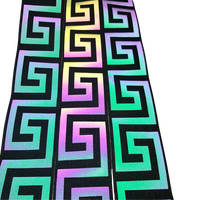 Bande réfléchissante thermique sangle arc-en-ciel polyester matériau réfléchissant lueur dans le Drak pour la personnalisation de l'usine de vêtements de sécurité