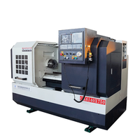 Tour CNC CK6140 de haute précision, 8 stations, mandrin hydraulique, 200 mm, FANUC, à banc incliné, horizontal, simple