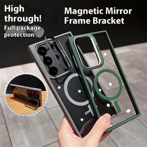 Funda de Lujo para Móvil con Protector de Cámara, Soporte Magnético y Anillo para Samsung Galaxy S26 Ultra S25 24 <span class=keywords><strong>23</strong></span> - Product Image 2