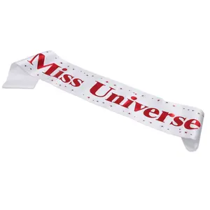 Di alta qualità di stampa personalizzata di compleanno pageant miss universo satin sash