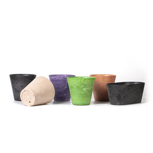 Yuncheng Intérieur En Plastique 16Cm 6 \ "7 \" Pouces <span class=keywords><strong>Imitation</strong></span> <span class=keywords><strong>Pierre</strong></span> De Roche Jardinière Vert Rose Violet Gris Pot De Fleur Home Design Plancher - Product Image 1