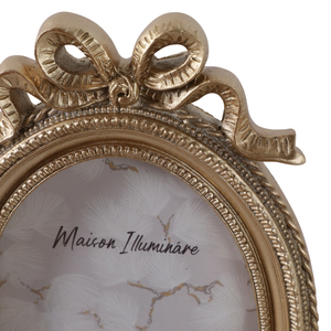Cornice Ovale per Foto Maison Illuminare 4x6 Pollici in Stile Vintage con Dettaglio Fiocco Decorativo - Product Image 6