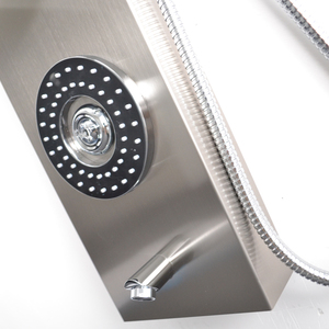 Nuevo diseño de esquina rectángulo de baño de acero inoxidable, superficie sólida Panel de <span class=keywords><strong>ducha</strong></span> <span class=keywords><strong>grifo</strong></span> - Product Image 4
