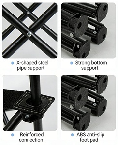 เก้าอี้พับอเนกประสงค์แบบพกพา ผ้าอ็อกซ์ฟอร์ดความหนาแน่นสูง ใช้เป็นที่นั่งและที่วางอุปกรณ์สำหรับการตั้งแคมป์ - Product Image 6