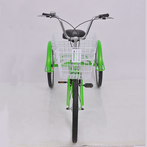 Triciclo a Pedali per Adulti Economico con Cestino, Bicicletta da Montagna a 3 Ruote per Trasporto Merci - Product Image 4