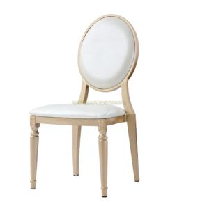 Chaise de salle à manger rembourrée de style français, chaise empilable de luxe pour événements, hôtel, mariage, hôtel - Product Image 1