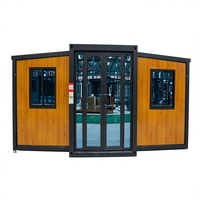Nouvelle solution de maison conteneur extensible en bois de pin, style cabane préfabriquée clé en main avec vidéo, certifiée CE pour le glamping, les complexes hôteliers et les ADU de jardin.